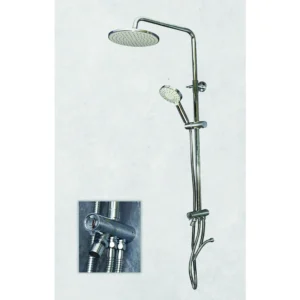 KS2025 – 3 Way Single Shower Mixer with Adjustable tube – Mirror