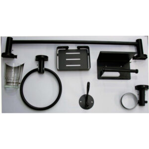 N053B – 6 Pieces Bathroom Set – Black
