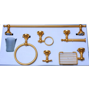 N053CG – 6 Pieces High Density Bathroom Set – Champagne Gold