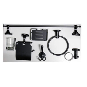 N053B-PRO ( 6 Piece Bathroom Set, Premium Black )