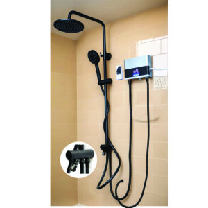 KS2026B – 3 Way Single Shower + Digital Instant Shower Heater – Black