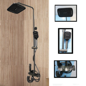 KS1052 – Brass 4-Way Piano Shower Set – Gun Grey