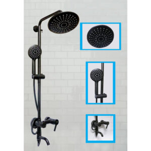 KS1050 – 3 Way Black Shower Set ( SS304 )