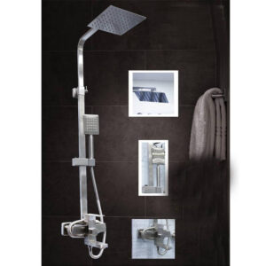 SH4306 – SS304 , 3 Way Slim Square Shower Set -Matt